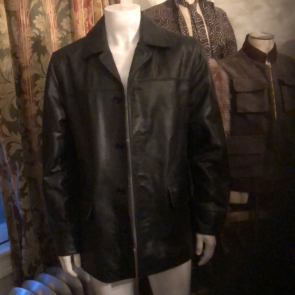 Preloved Express Men 100%Leather Jacket Medium - image 1